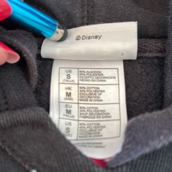 Disney Parks Authentic Original Long Sleeve Mini Mouse  Hoodie Sweatshirt  Small - Picture 5 of 6